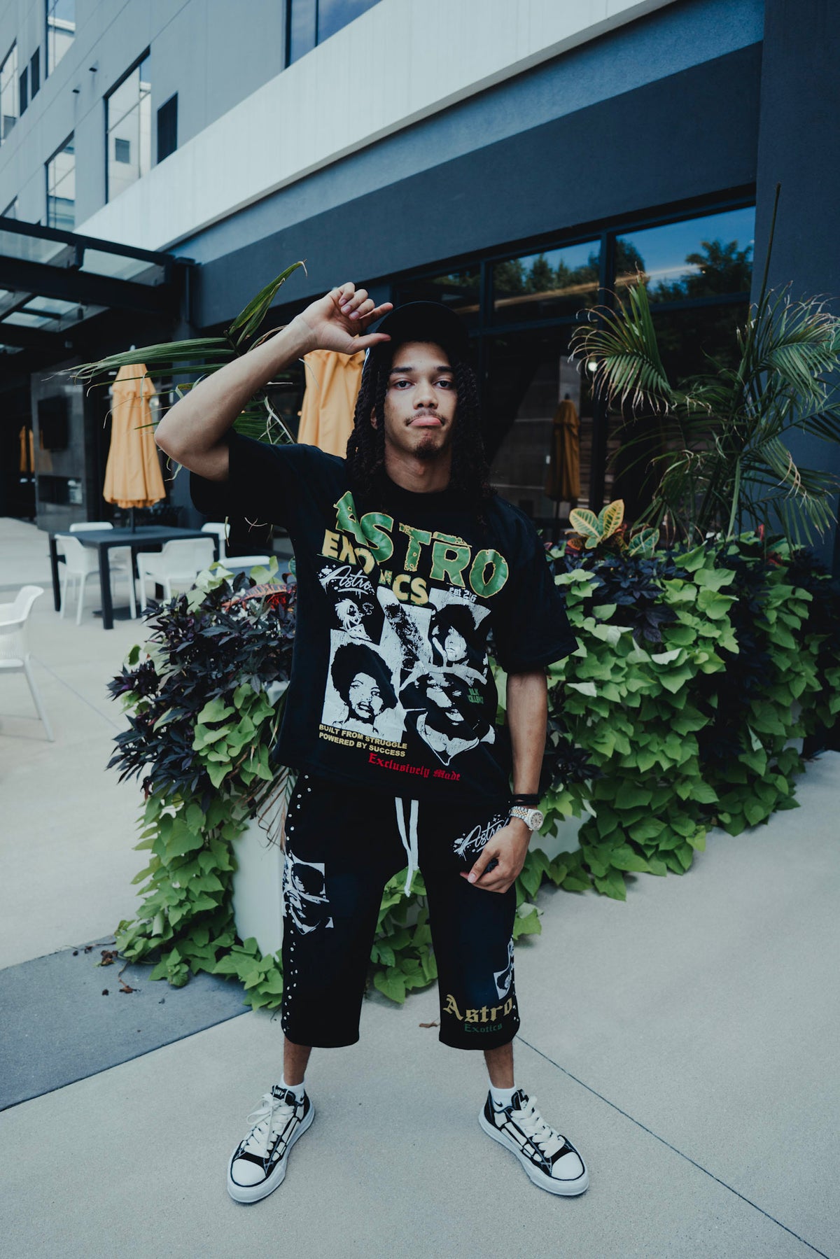 Astro Exotics “Built From Struggle” Graphic Tee – Black