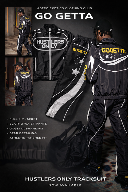 Go Getta "Hustlers Only" Tracksuit - Black