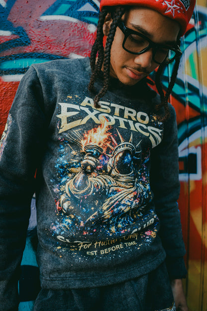 Graffiti Galaxy Sweatsuit – Washed Black