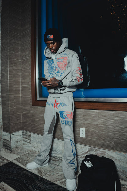 Astro "Life Tour" Graphic Hoodie Set - Grey