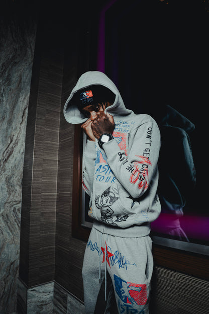 Astro "Life Tour" Graphic Hoodie Set - Grey