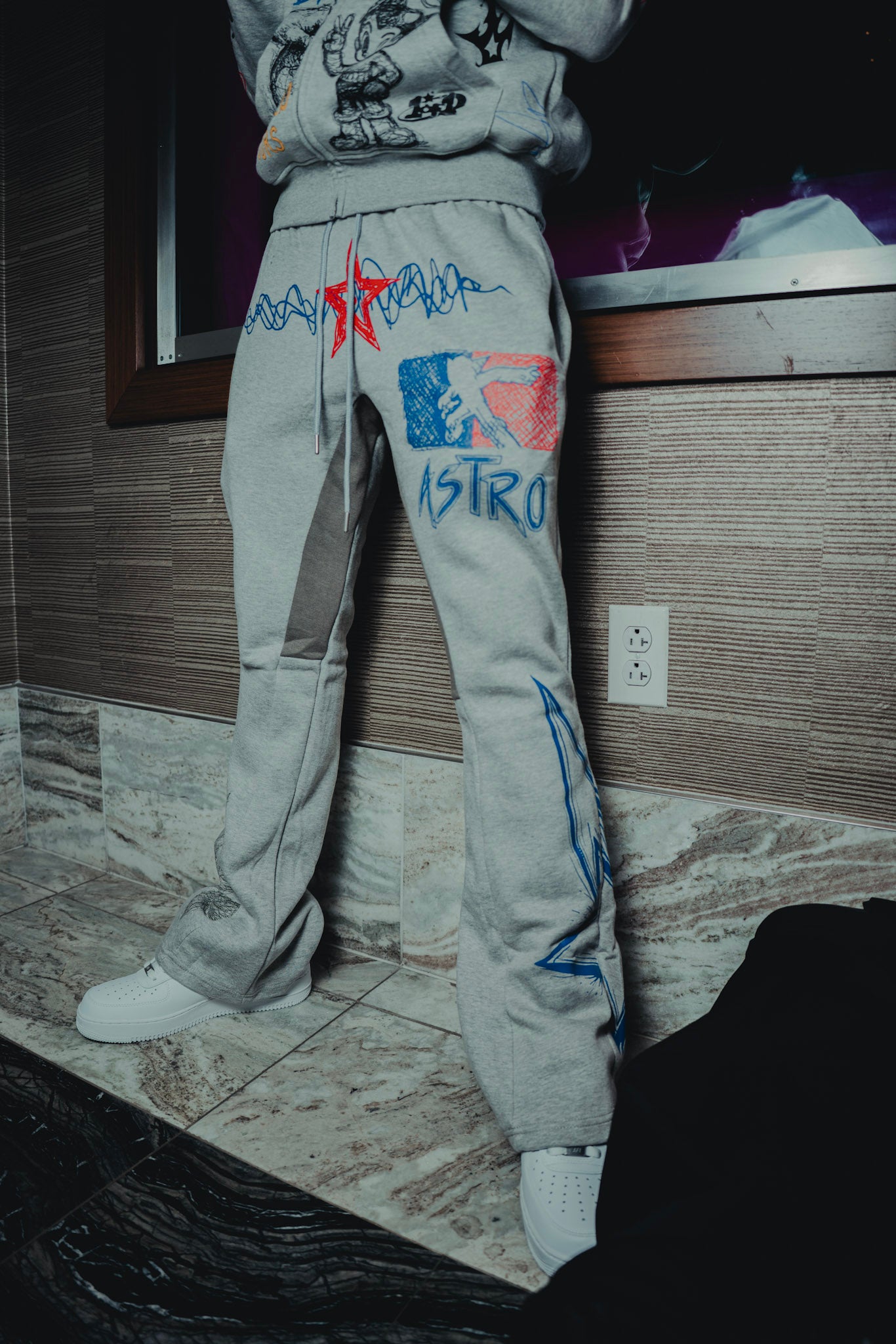 Astro "Life Tour" Graphic Hoodie Set - Grey