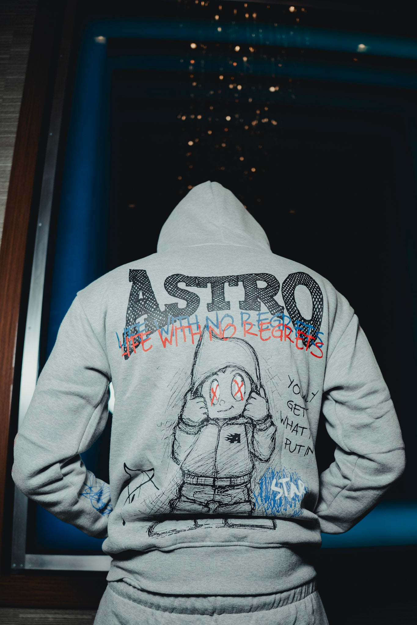 Astro "Life Tour" Graphic Hoodie Set - Grey